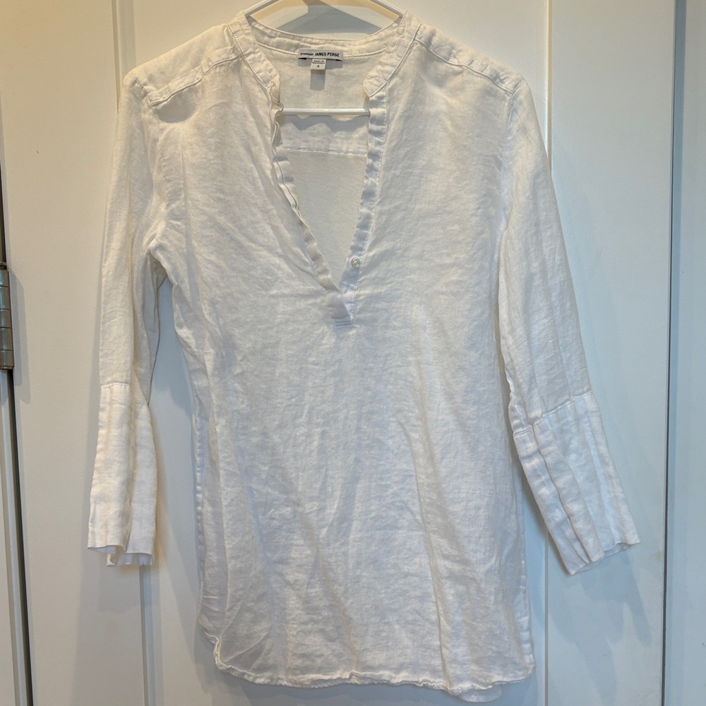 James Perse White Tunic Top